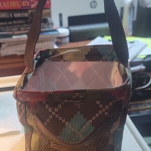 Thirty-One Brown and Green Plaid Bag